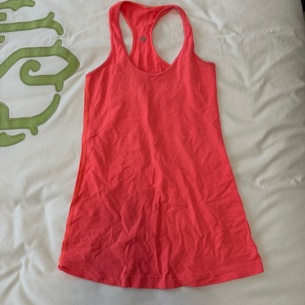 lululemon athletica Coral/neon Tank Top